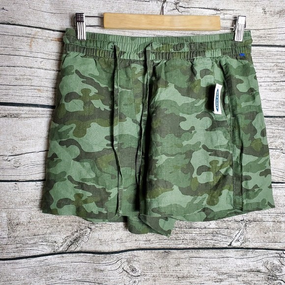 Old Navy Women’s Camo High-Waisted Printed Linen-Blend Shorts- Size Small - Picture 5 of 12